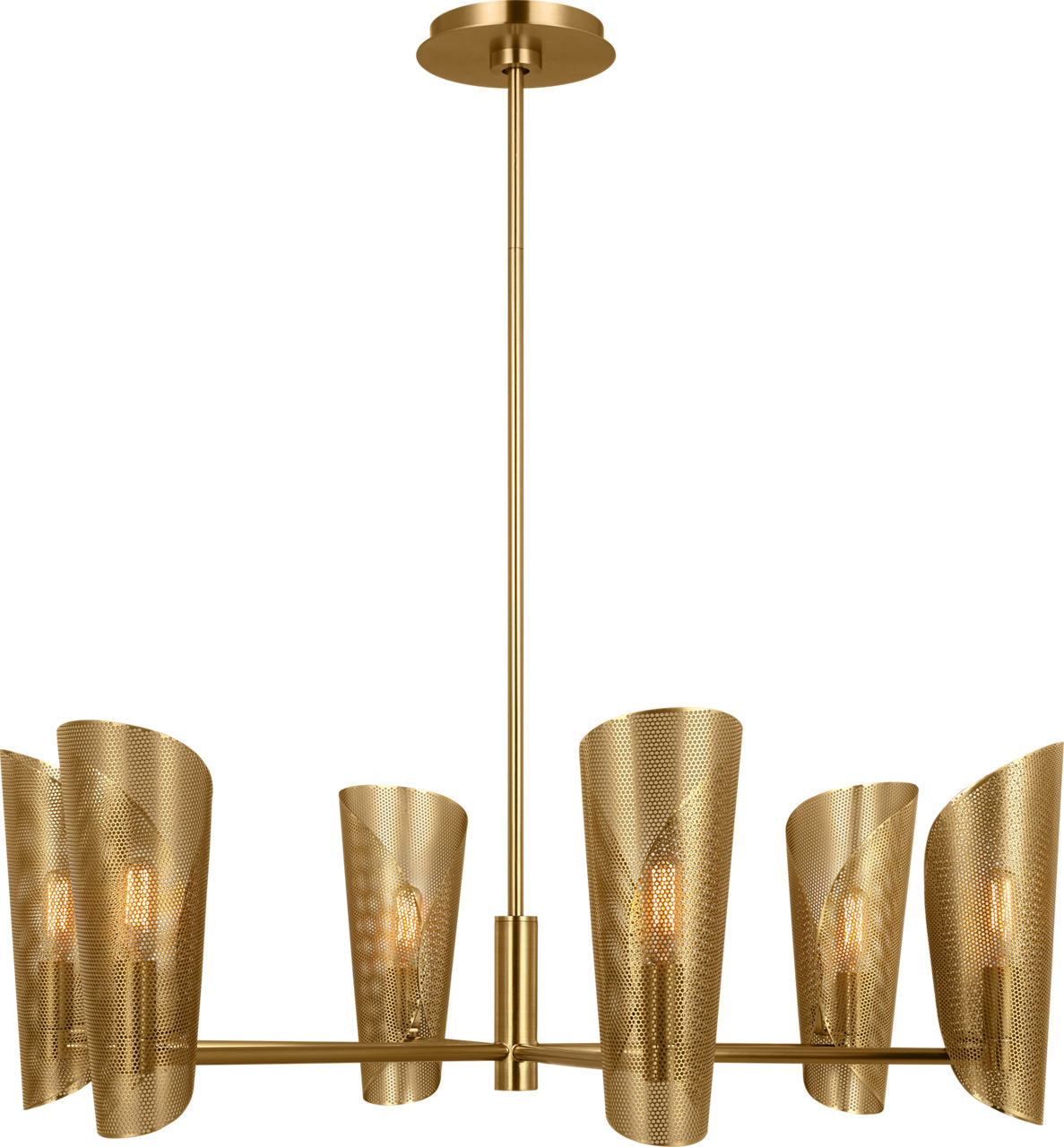 #3072　新強化鏡ア一チ150x40金 Plivot Large Chandelier - LXC1056 | Visual Comfort