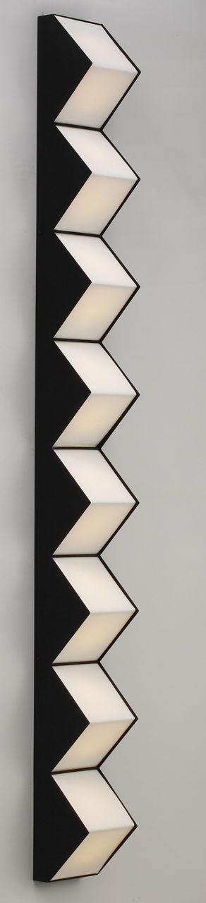 Zig Zag Grande Sconce White Linen Nightshade Black 2700K 90 CRI