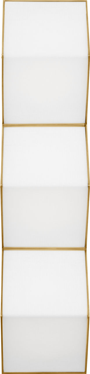 Zig Zag Medium Sconce White Linen Natural Brass 2700K 90 CRI