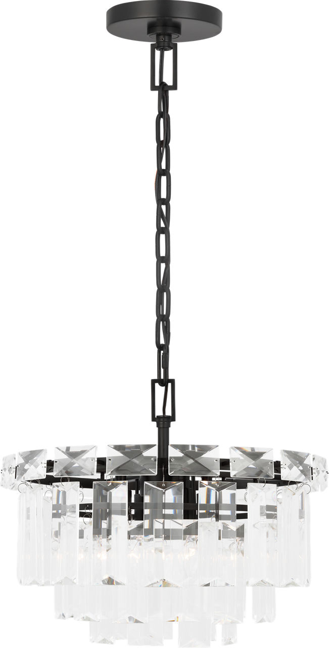 Arden Small Chandelier in Aged Iron