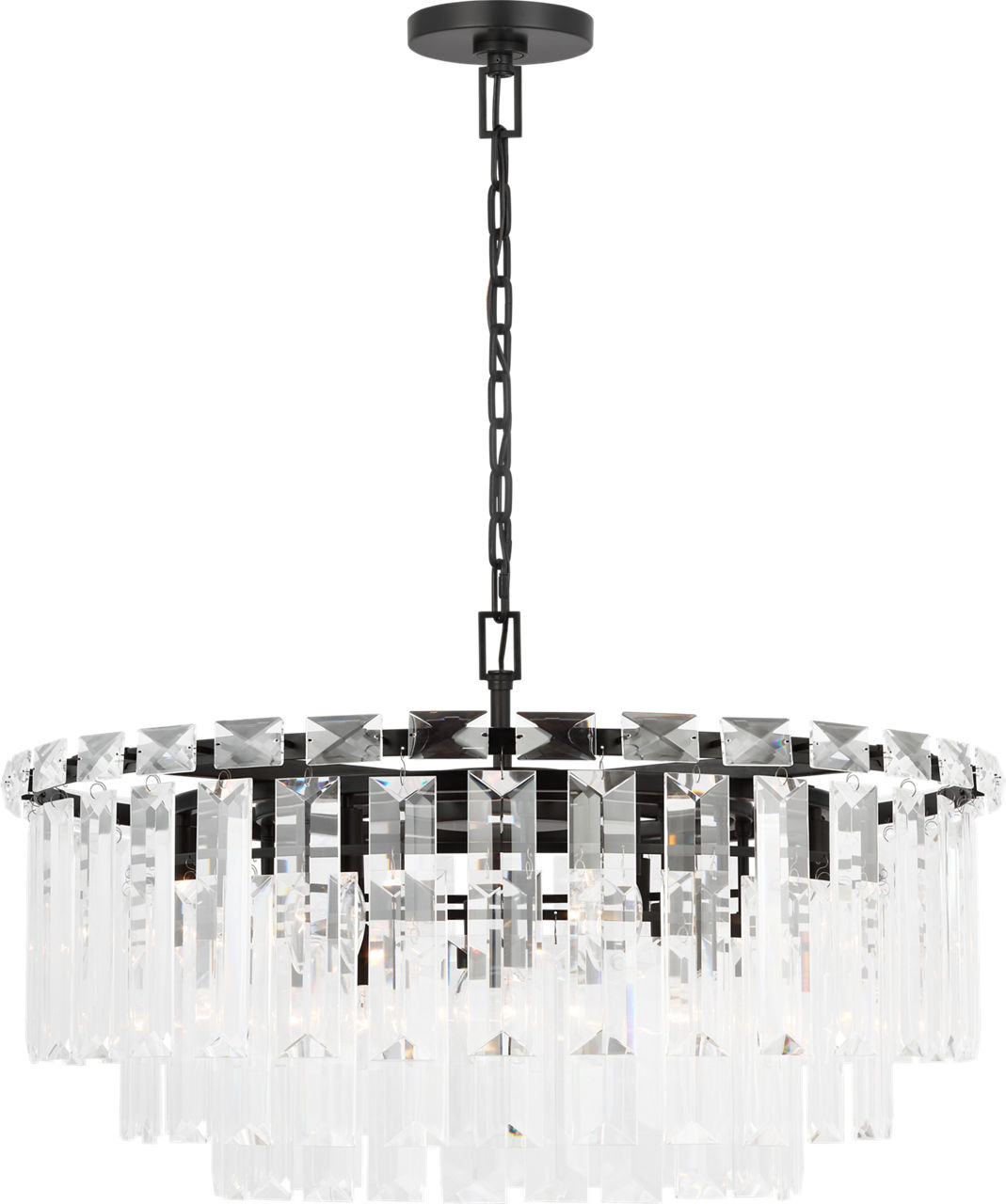 Arden Large Chandelier in Aged Iron