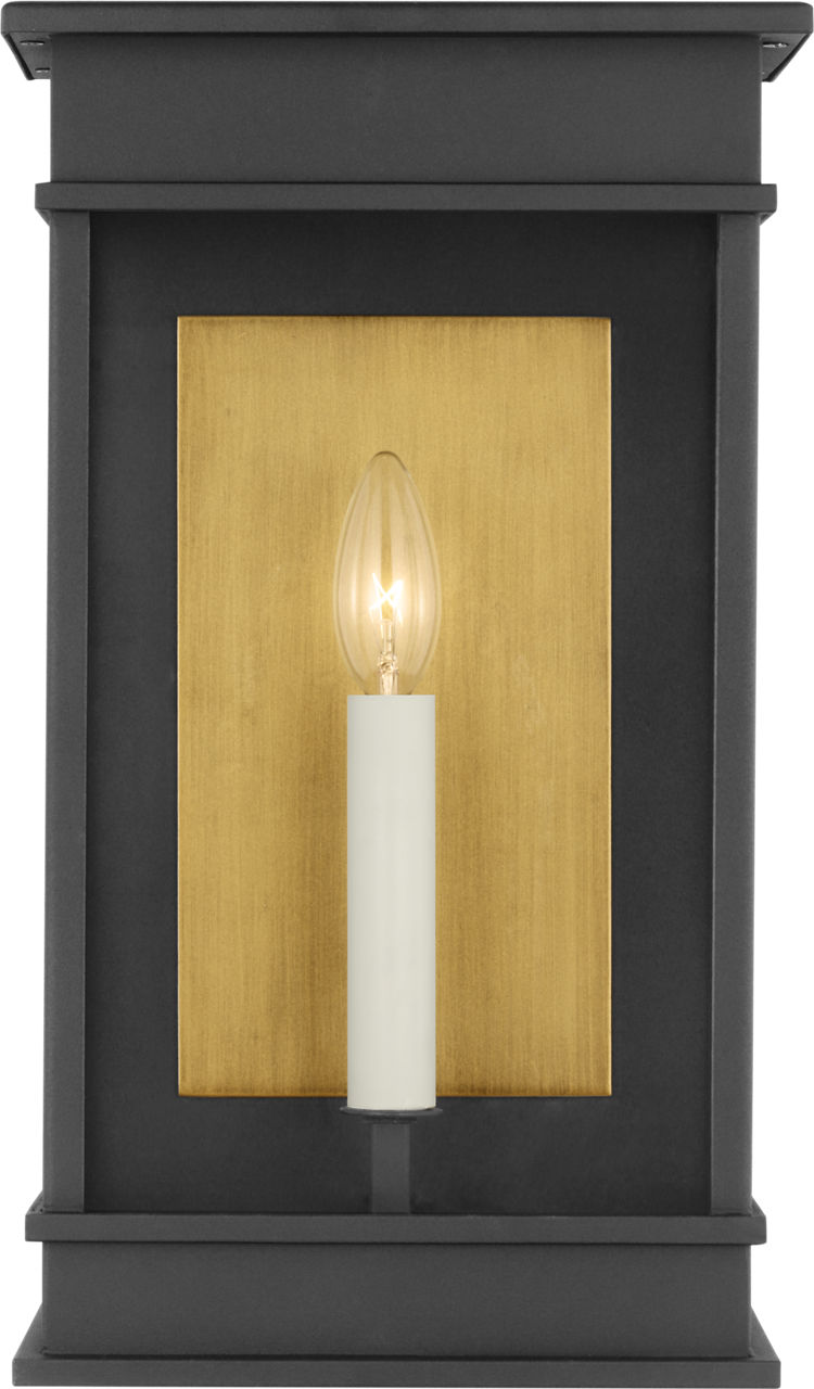 Cupertino Medium Wall Lantern Textured Black