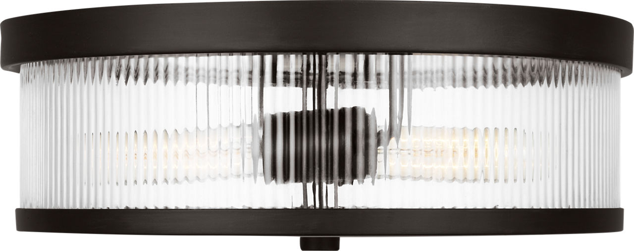 Geneva Medium Flush Mount in Aged Iron