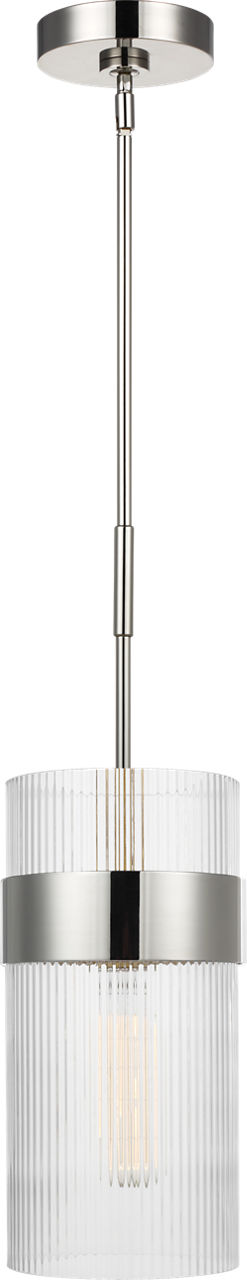 Geneva Large Pendant in Polished Nickel