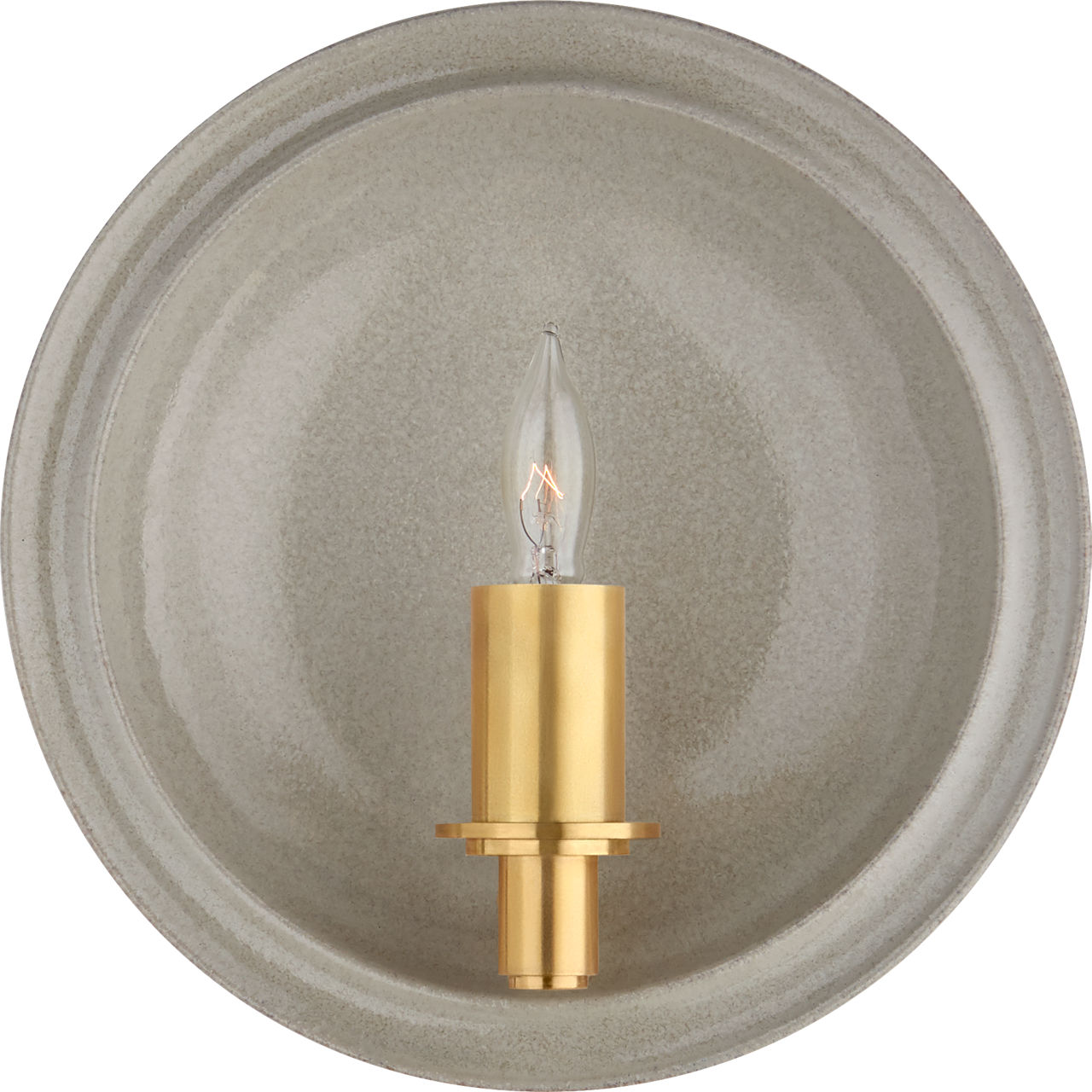 Leeds Small Round Sconce in Shellish Gray