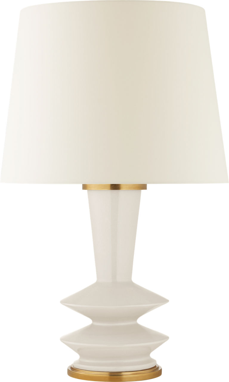 Whittaker Medium Table Lamp in Ivory with Linen Shade