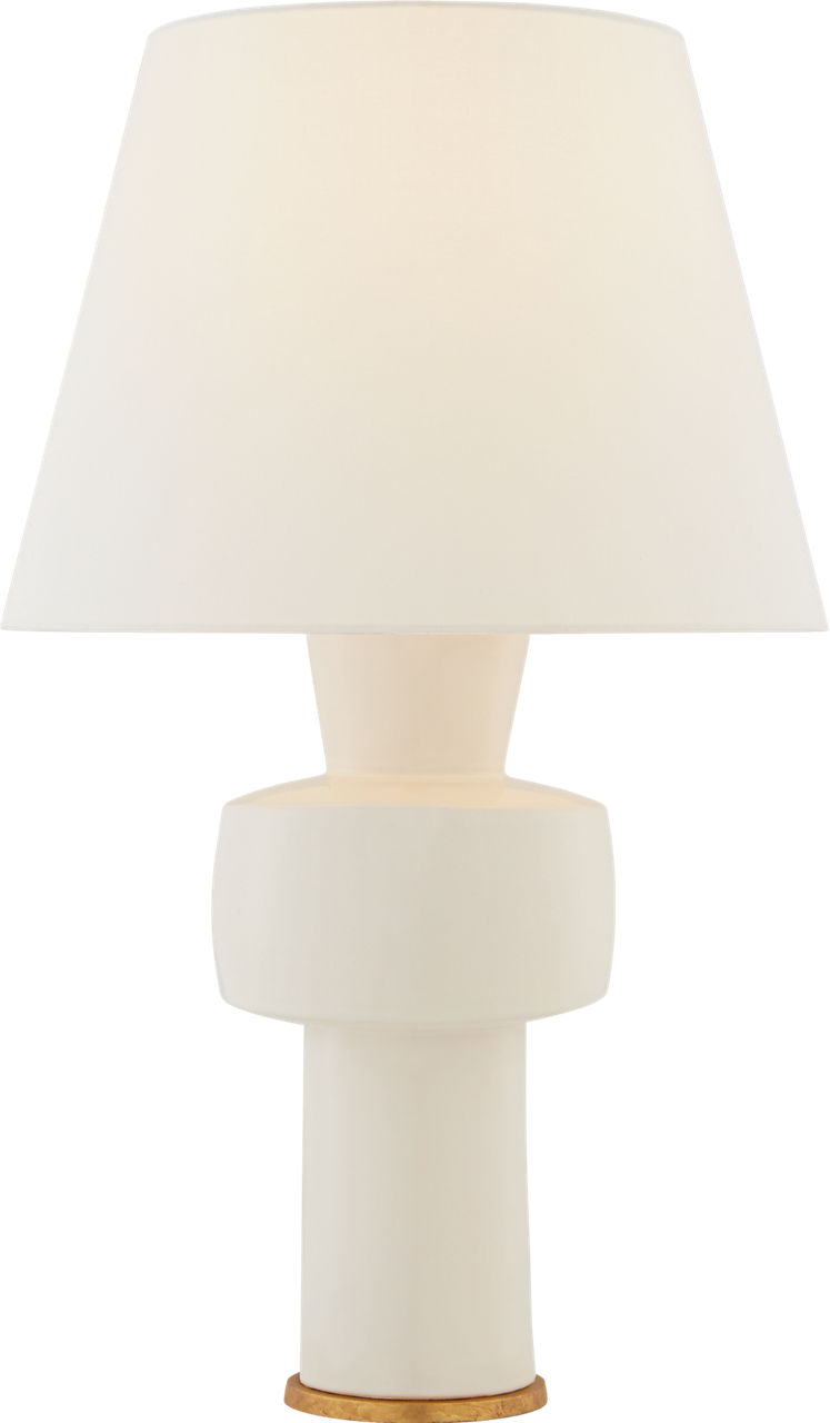 Eerdmans Medium Table Lamp in Ivory with Linen Shade