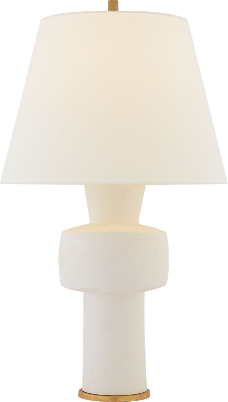 Eerdmans Medium Table Lamp in Sandy White with Linen Shade