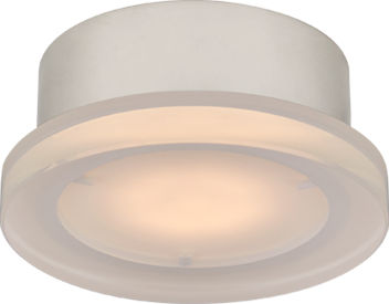 Grayson 5.25" Solitaire Flush Mount in Burnished Silver Leaf with Crystal