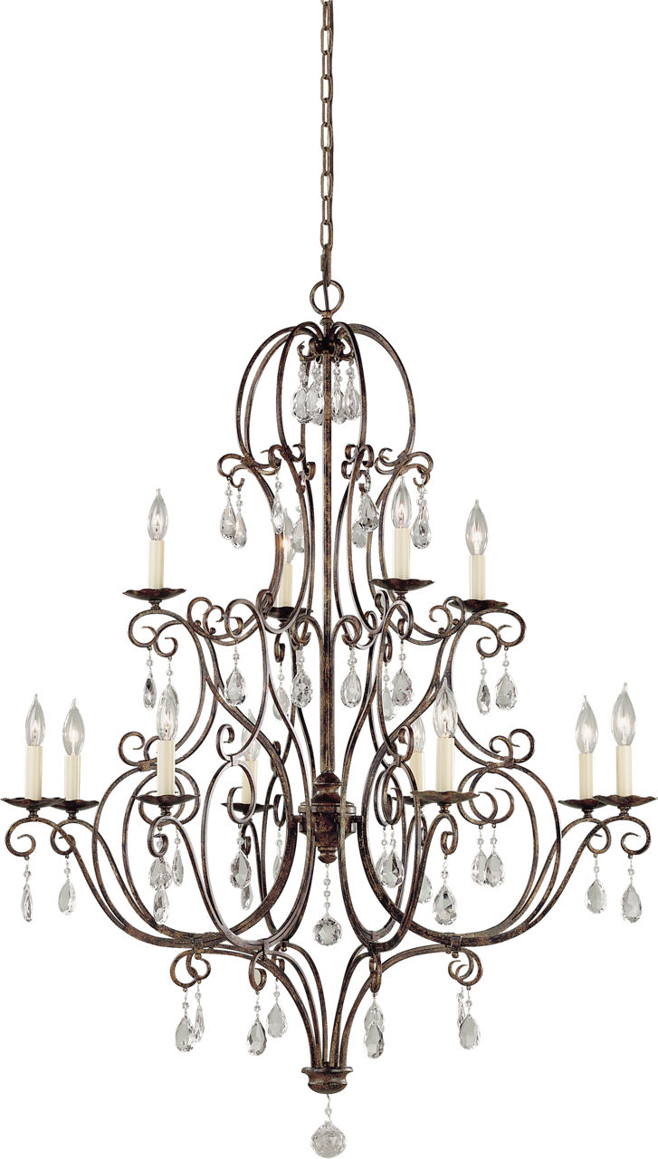 Chateau Large Chandelier Mocha Bronze