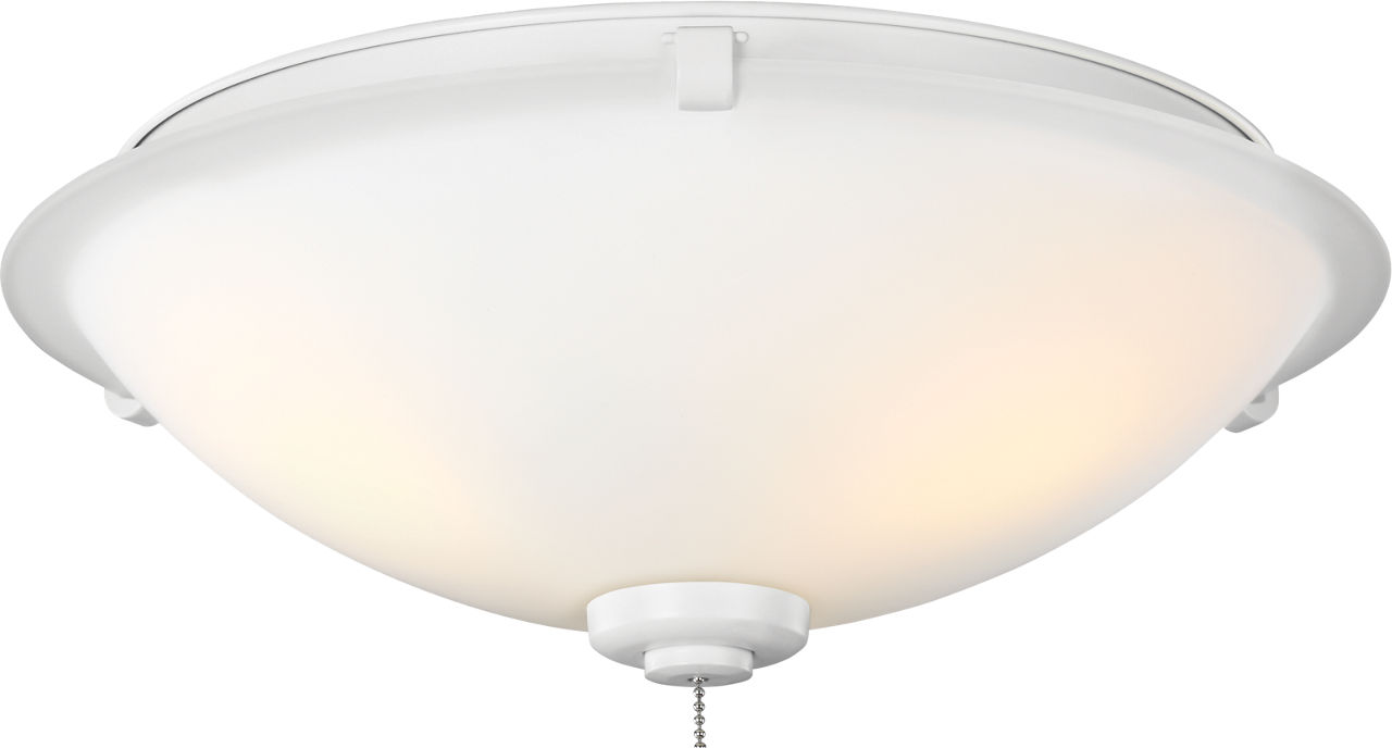 Universal Light Kits 3 - Light LED Light Kit in with Matte Opal Glass Matte White Bulbs Included