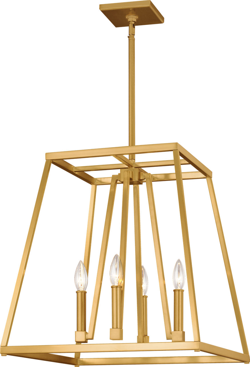 Conant Medium Lantern Gilded Satin Brass