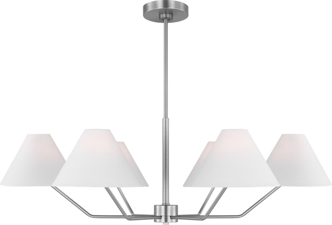 Burke Large Chandelier Brushed Steel