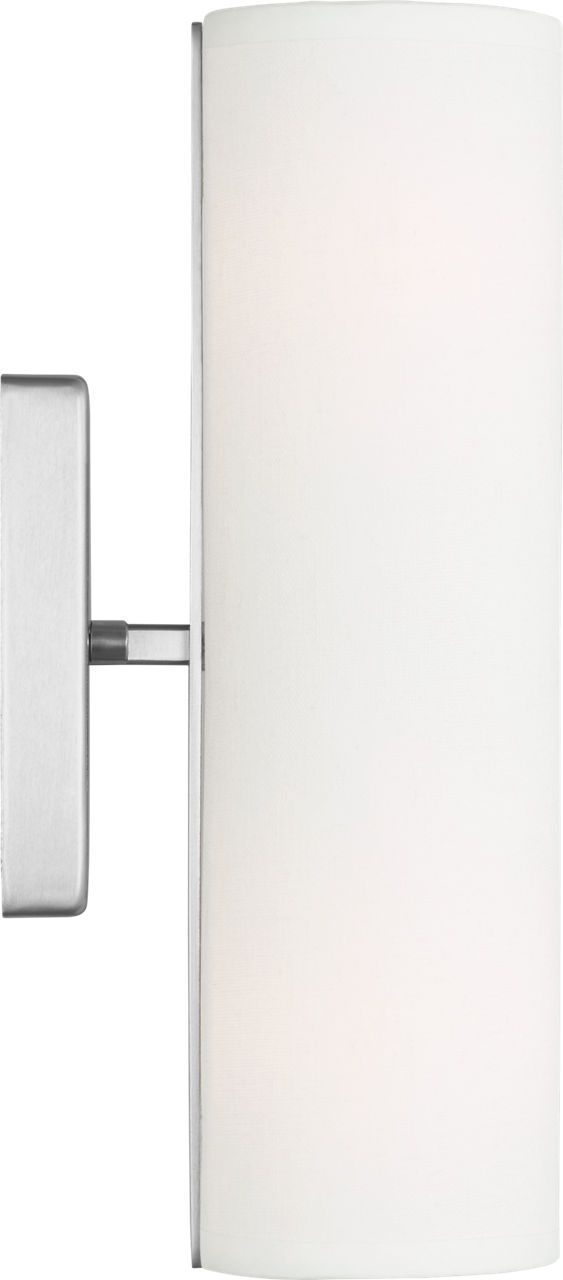 Capalino Medium Double Sconce Brushed Steel