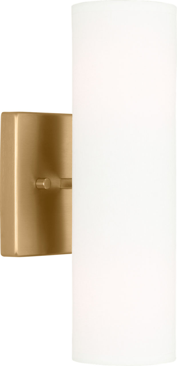 Capalino Medium Double Sconce Satin Brass
