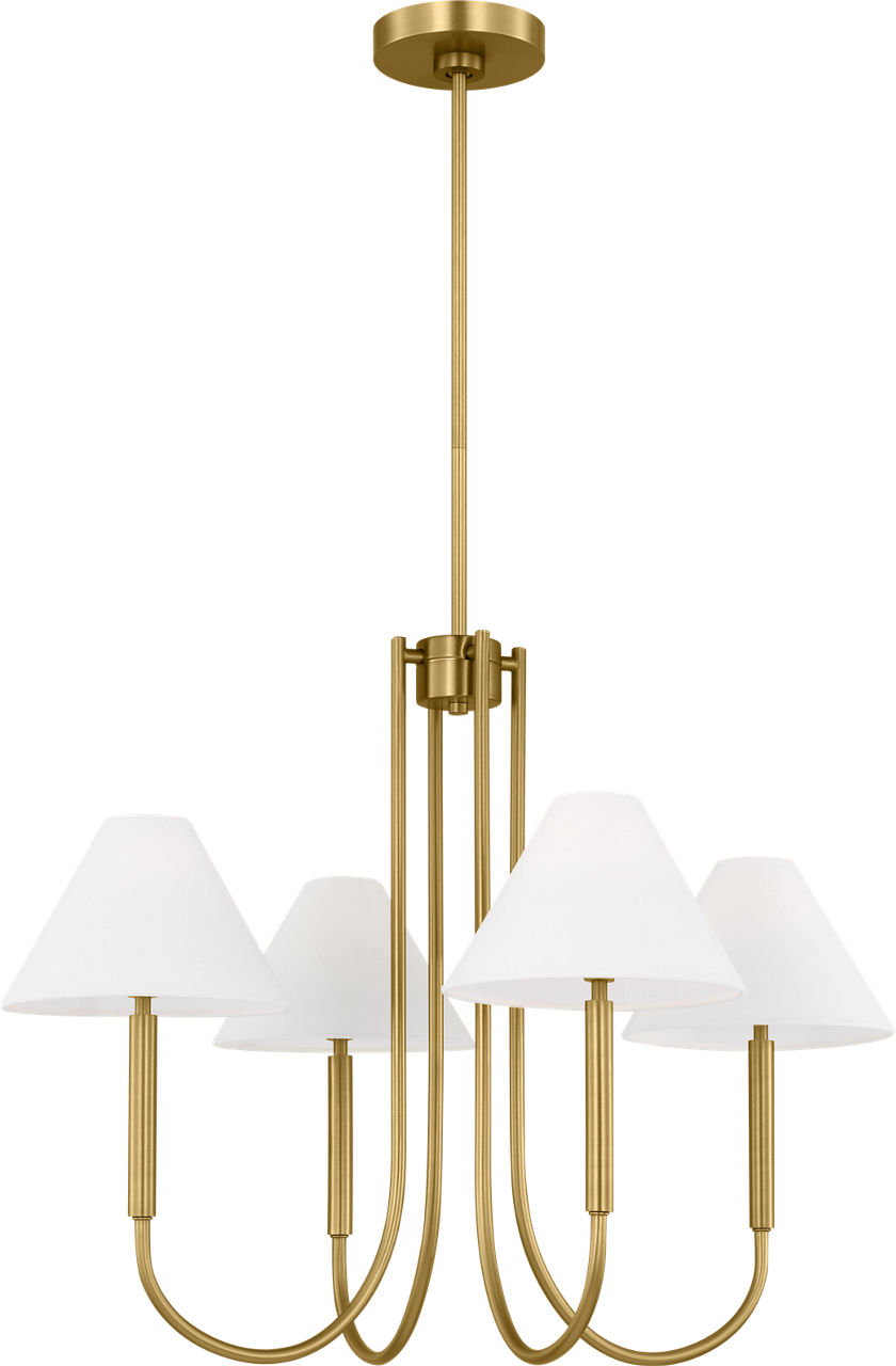 Porteau Medium Chandelier Satin Brass