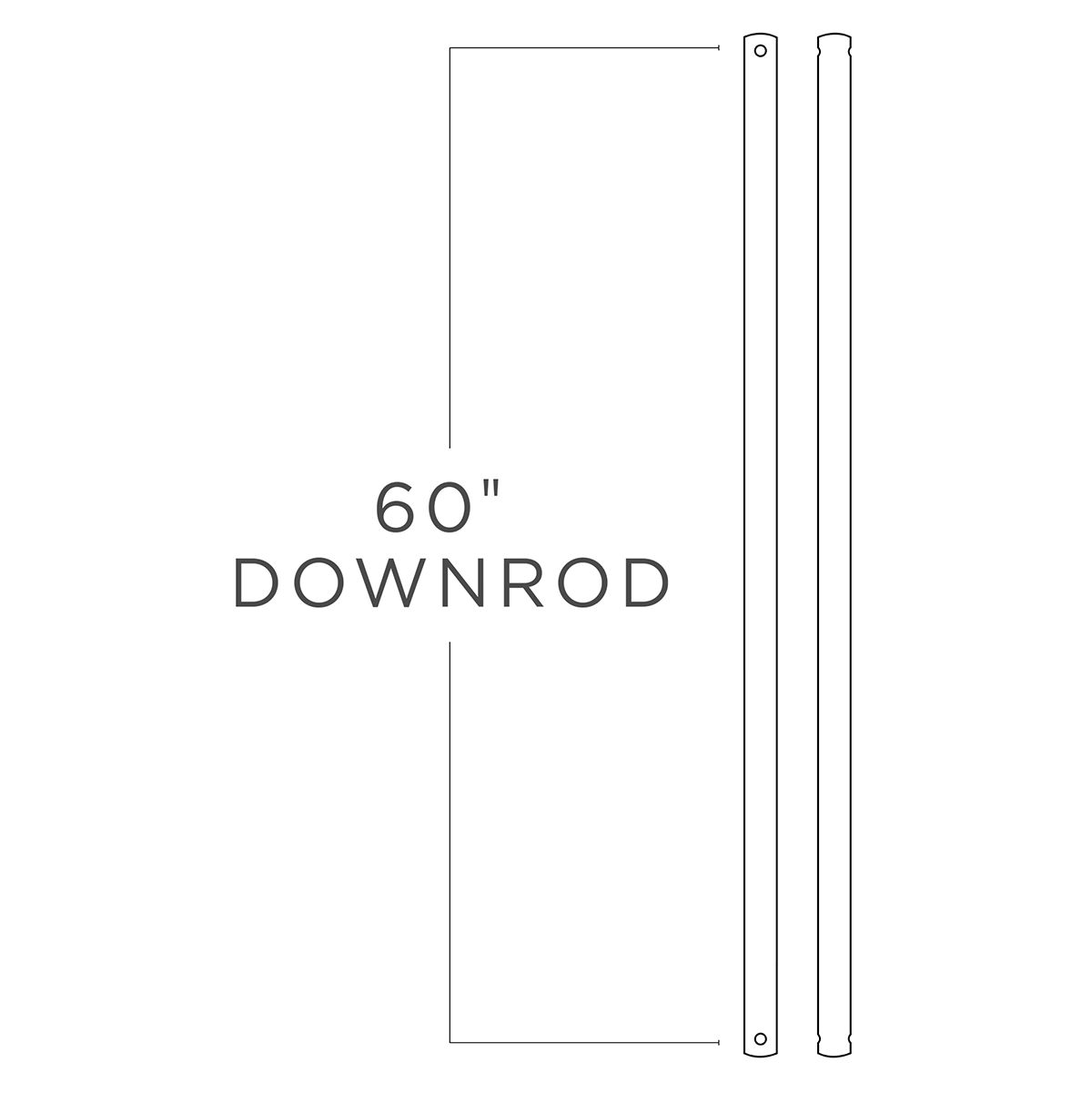 Universal Fan Downrod in Koa 60"