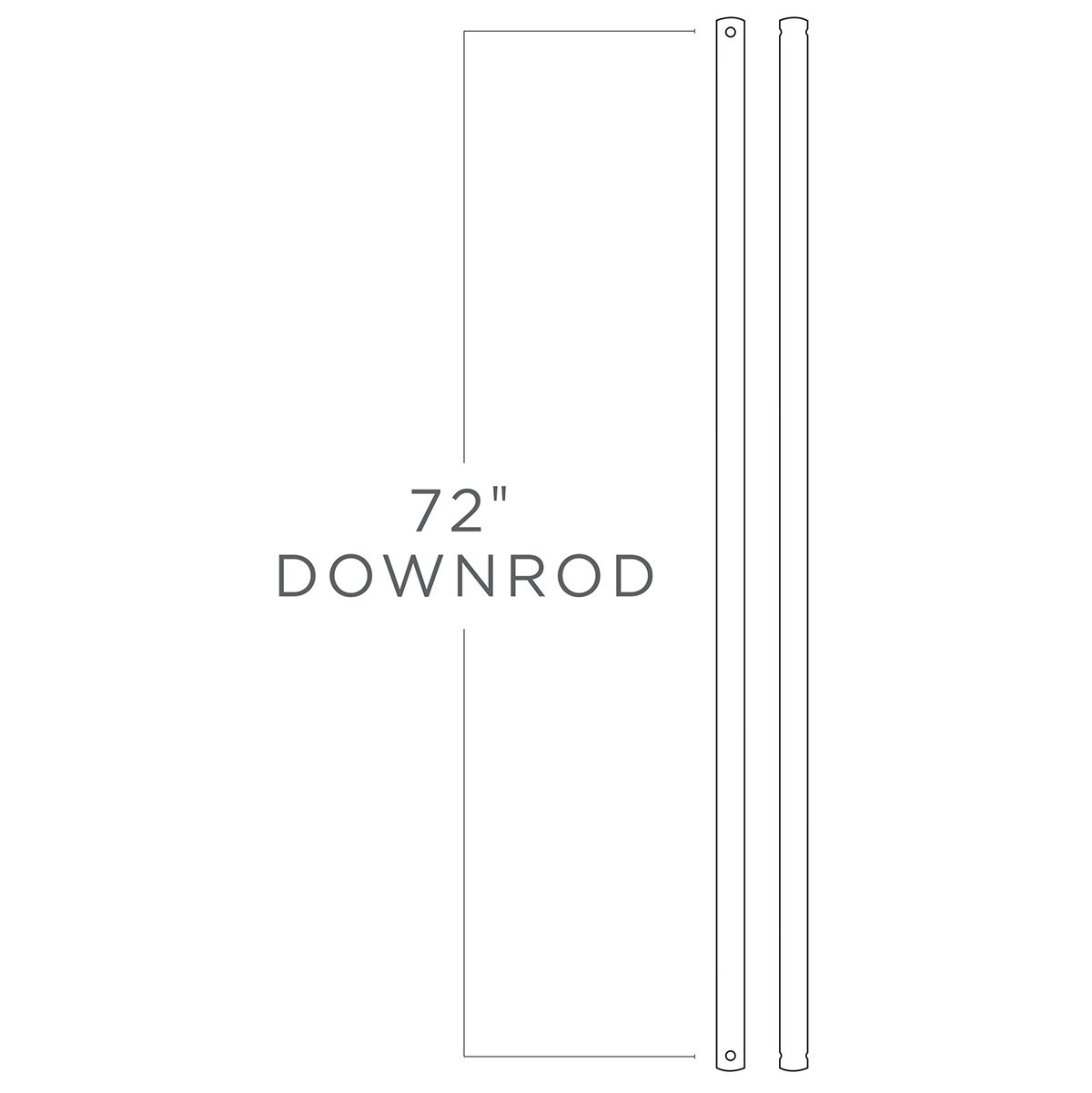 Universal Fan Downrod in Chrome 72"
