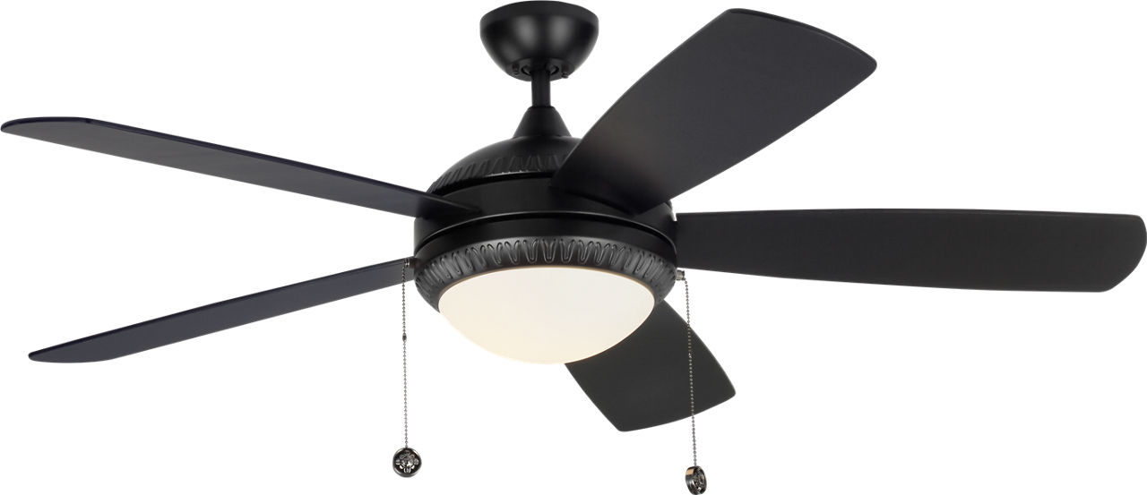 Discus Ornate 52 LED Ceiling Fan in with Blades and Light Kit Matte Black