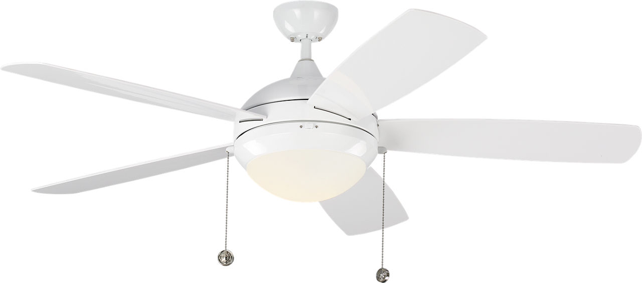 Discus Outdoor 52 LED Ceiling Fan in White and Light Kit