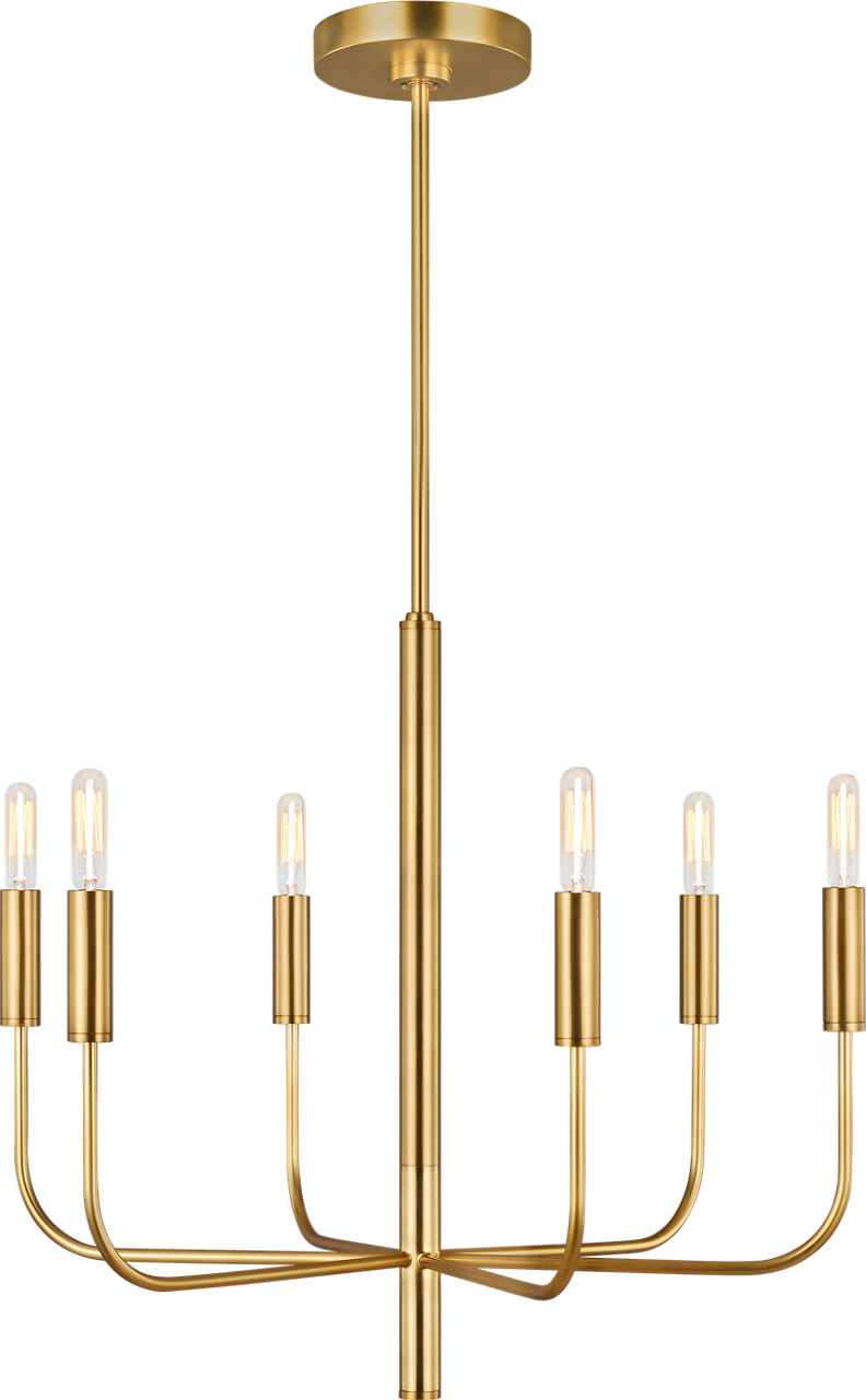 Brianna Small Chandelier in Burnished Brass