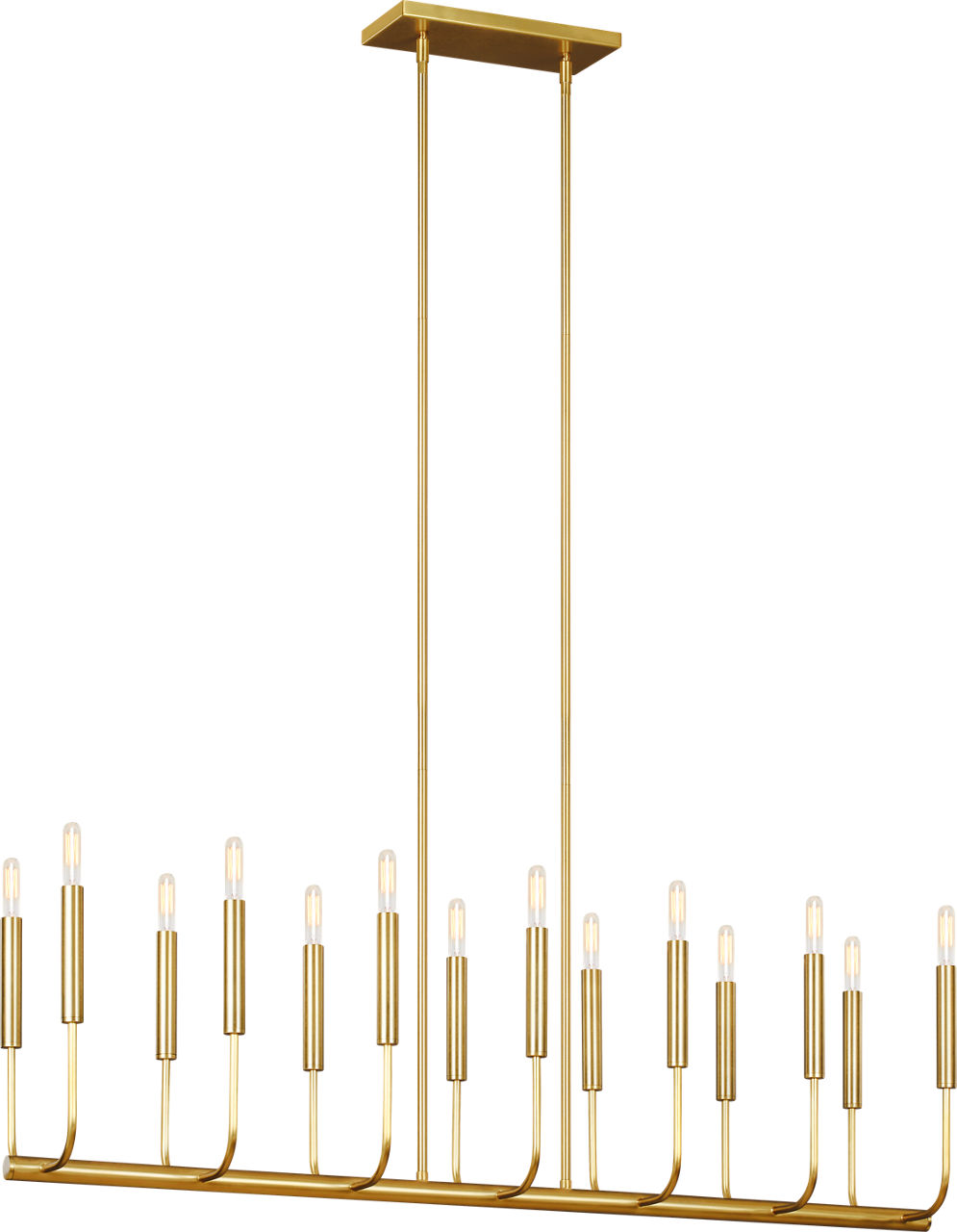 Brianna Linear Chandelier Burnished Brass