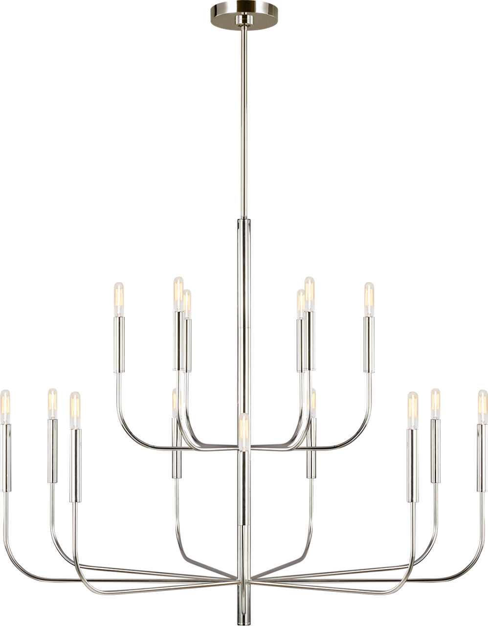 Brianna Large Chandelier in Polished Nickel Bulb(s) Not Included