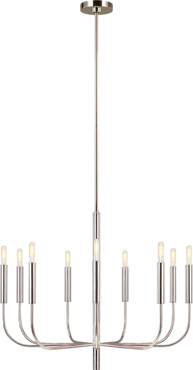 Brianna Medium Chandelier Polished Nickel