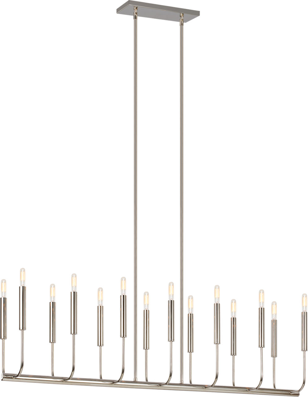 Brianna Linear Chandelier Polished Nickel