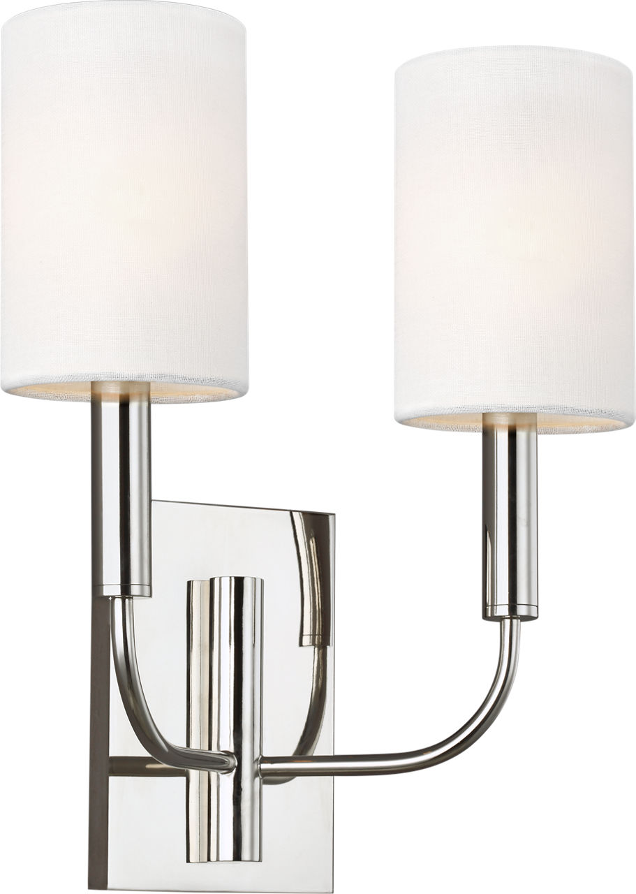 Brianna Double Sconce Polished Nickel