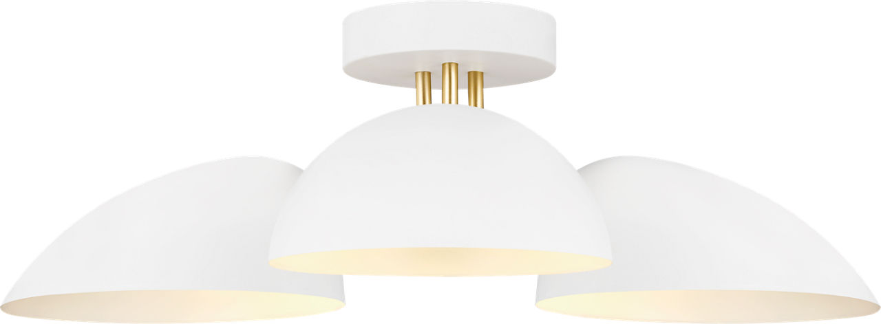 Jane Semi-Flush Mount Matte White