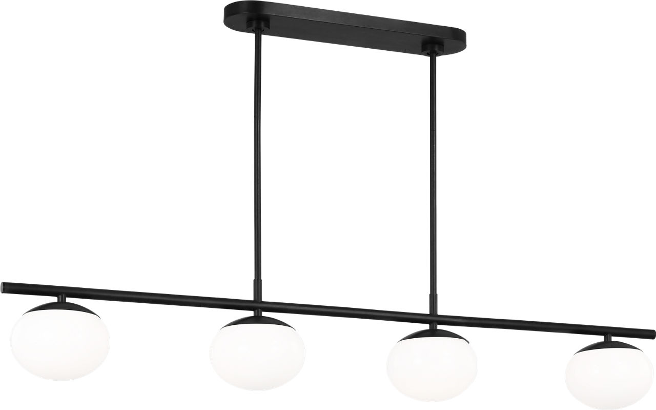 Lune Medium Linear Chandelier Aged Iron