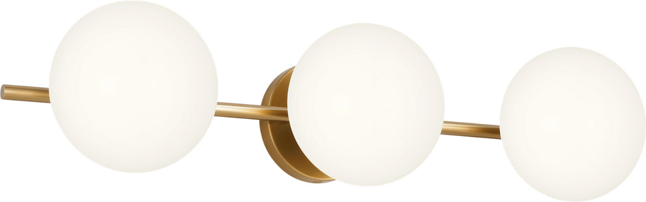 Lune 3 - Light Vanity Burnished Brass