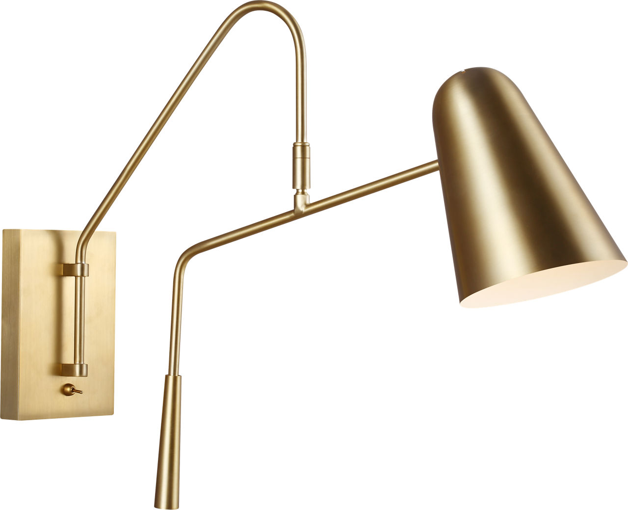 Simon Task Sconce Burnished Brass