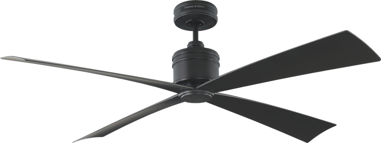 Launceton 56 Ceiling Fan in with Blades Midnight Black