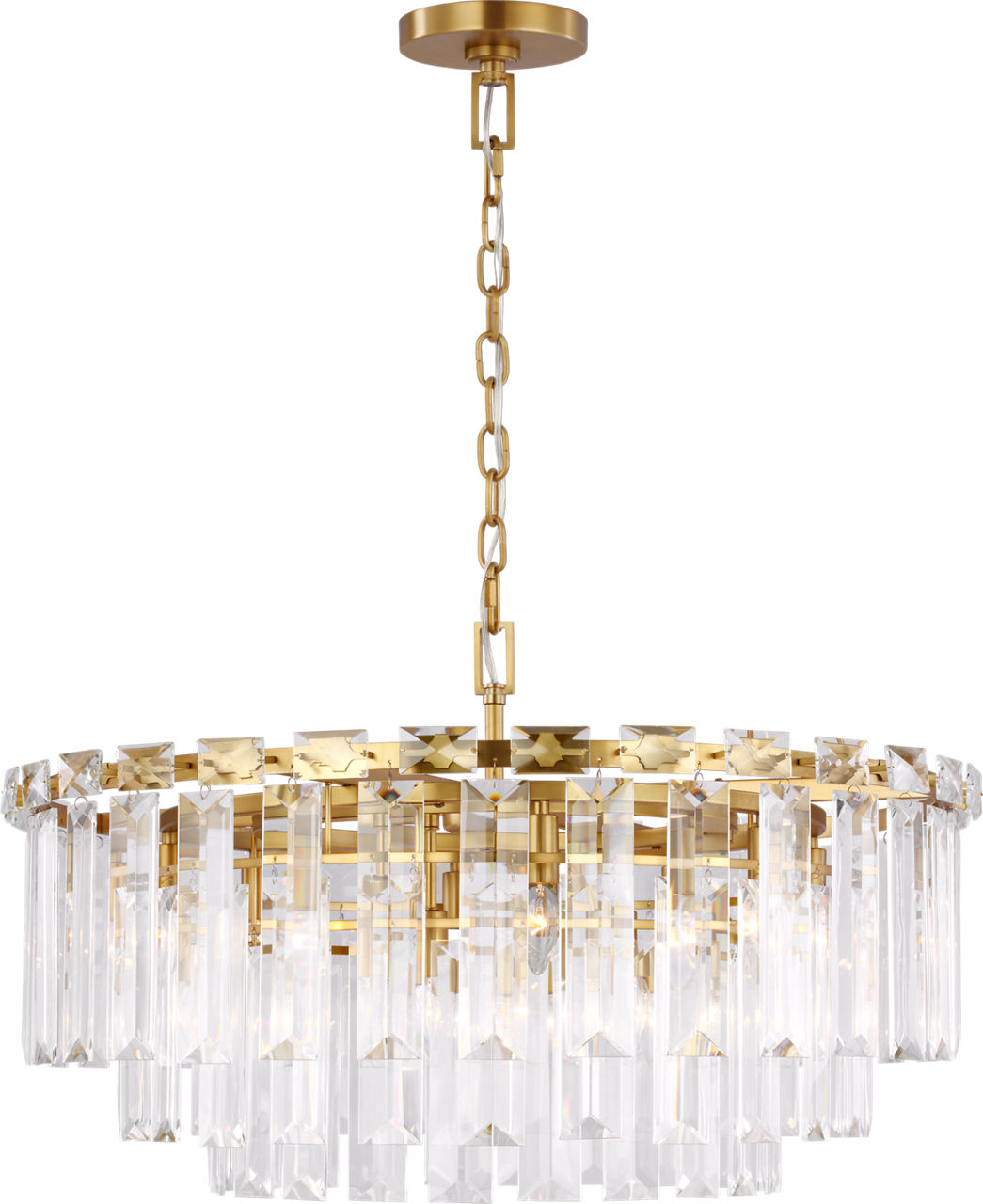 Arden Large Chandelier in Burnished Brass