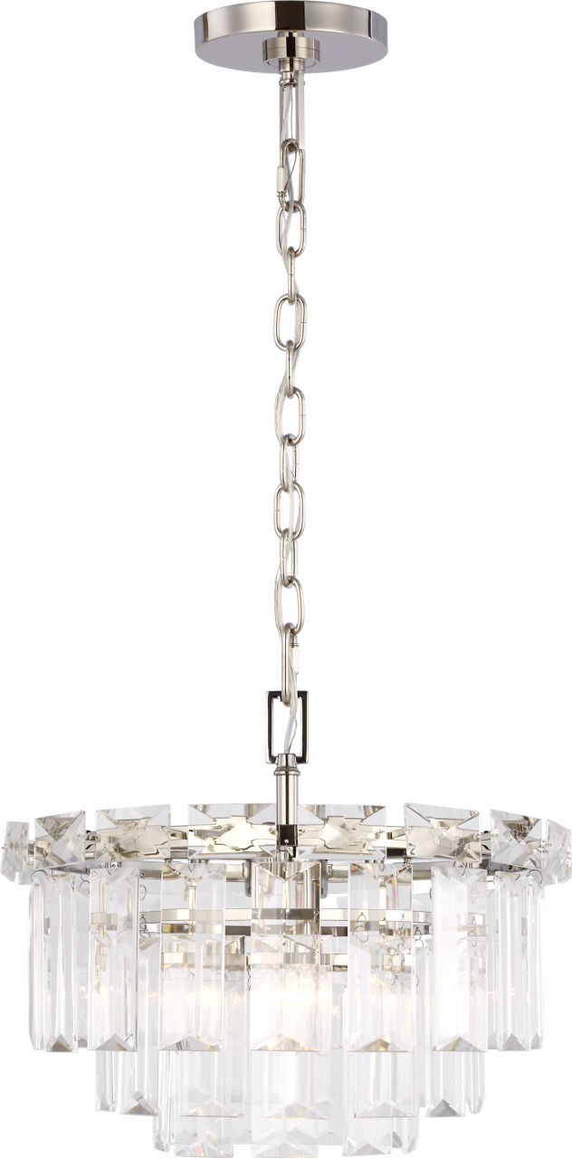 Arden Small Chandelier in Polished Nickel
