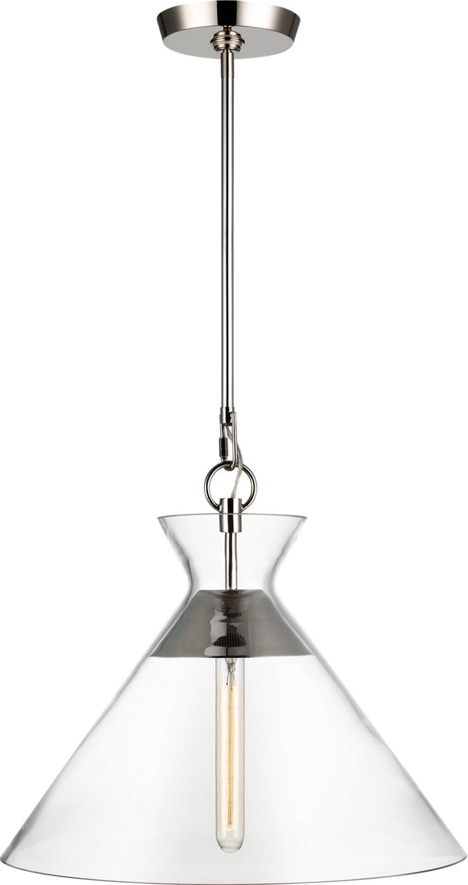 Atlantic Wide Pendant Polished Nickel