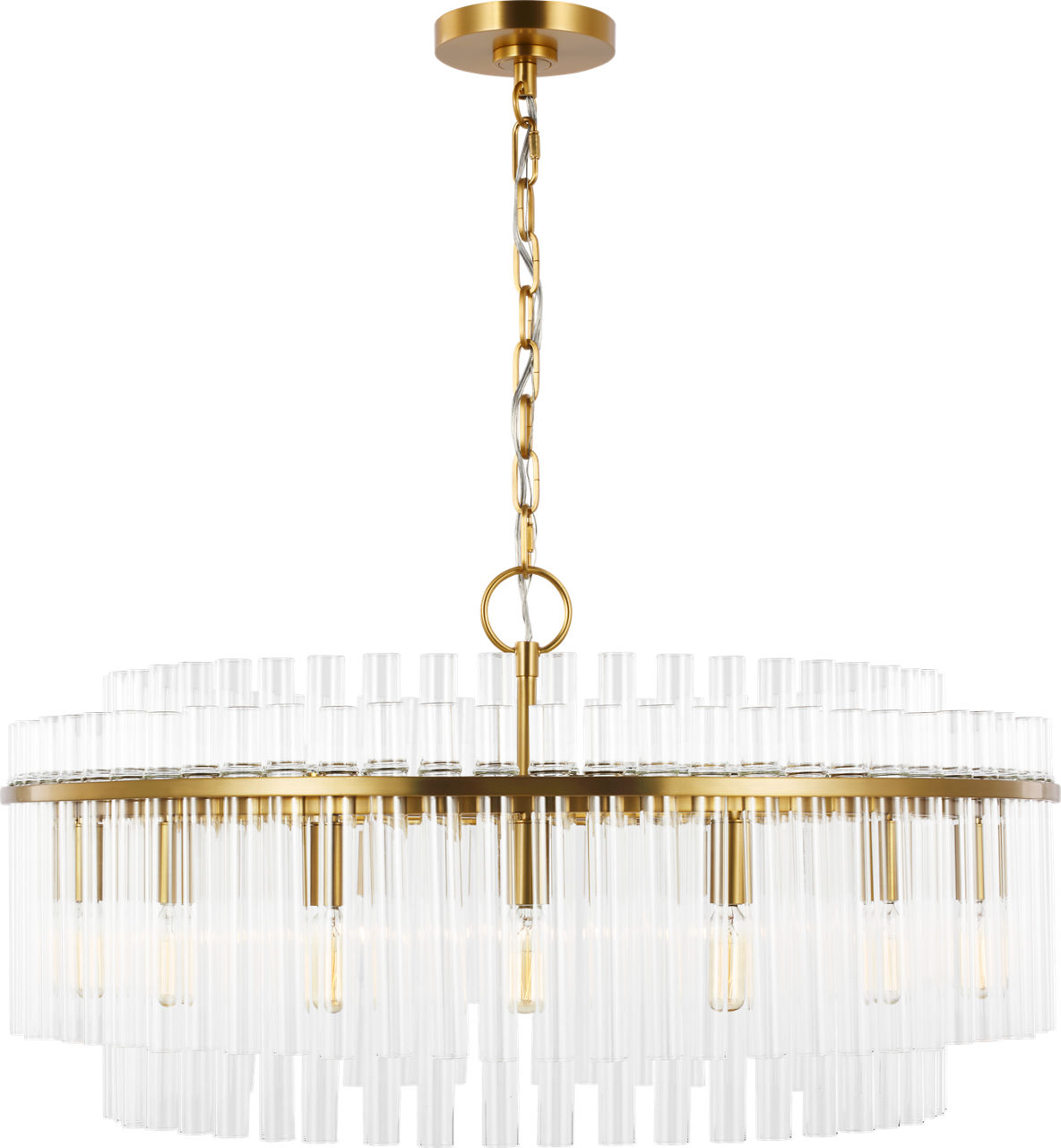 Beckett Large Chandelier in Burnished Brass