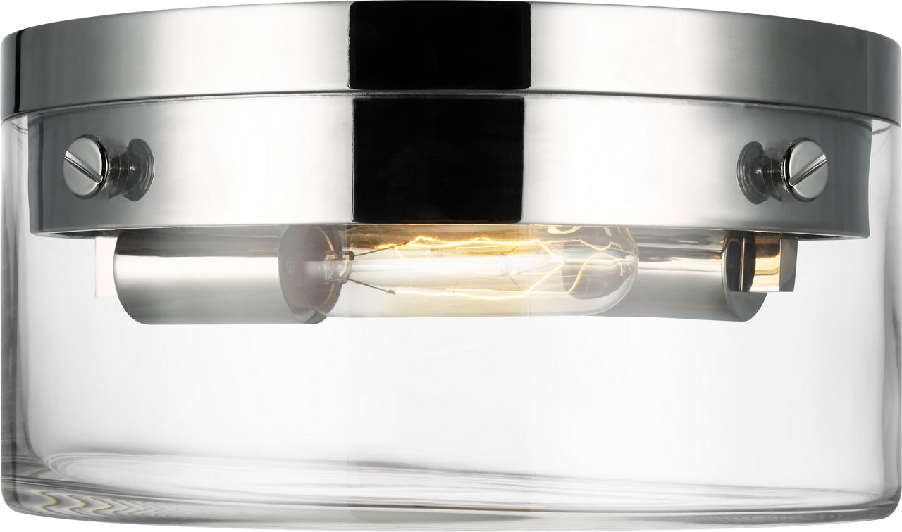 Garrett Medium Flush Mount Polished Nickel