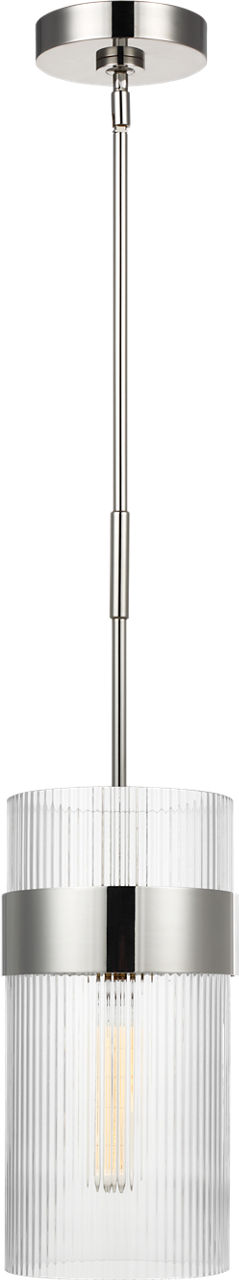 Geneva Large Pendant in Polished Nickel