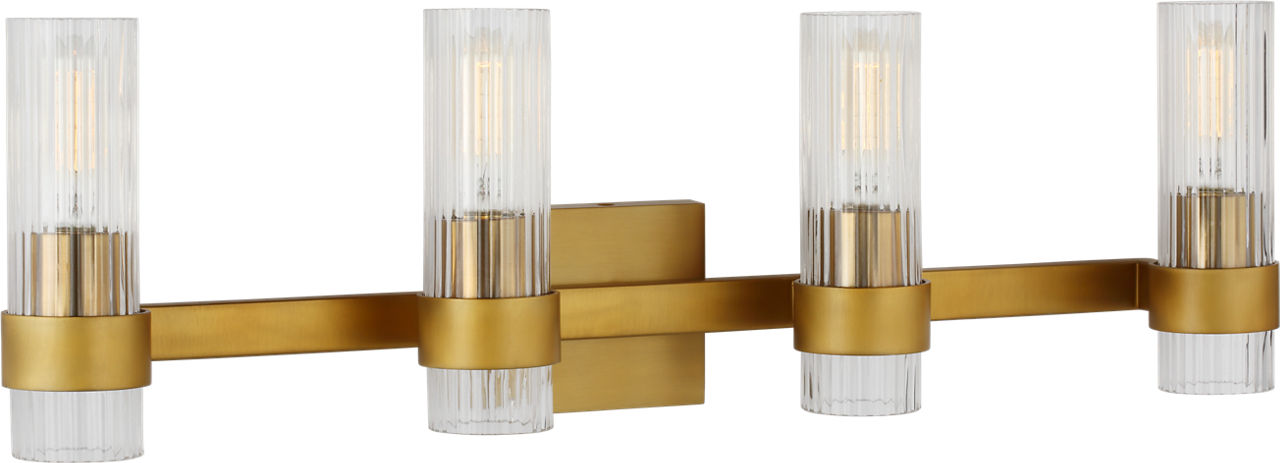 Geneva 4 - Light Vanity in Burnished Brass