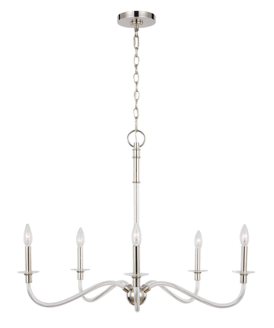 Hanover Medium Chandelier in Polished Nickel