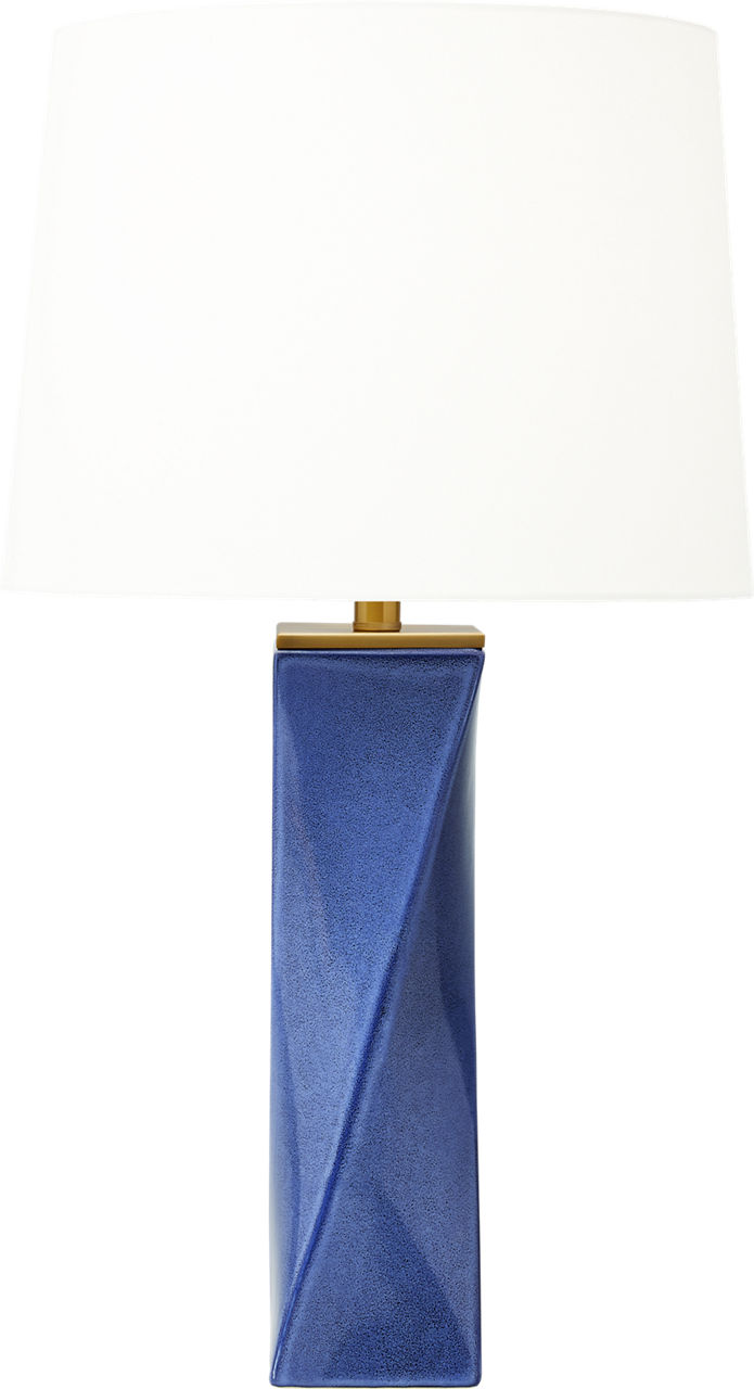 Lagos Table Lamp Frosted Blue Bulbs Included