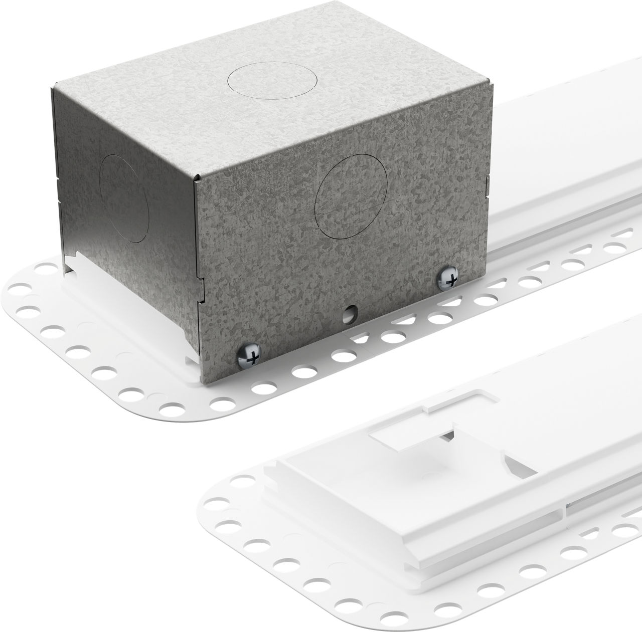 Recessed Flangeless Mud-In Wall Wash Power Feed