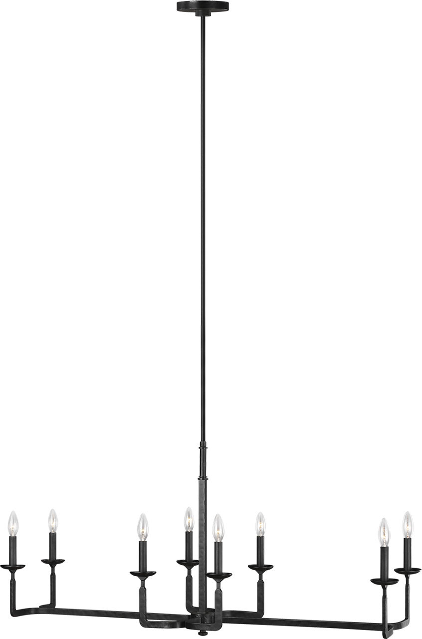 Ansley Linear Chandelier in Aged Iron