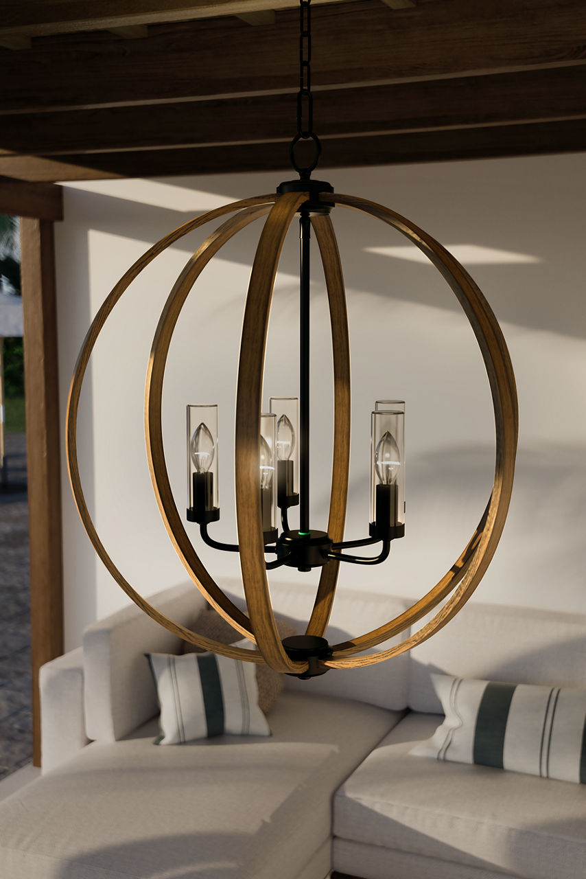Allier Outdoor Chandelier - OLF3294 | Visual Comfort