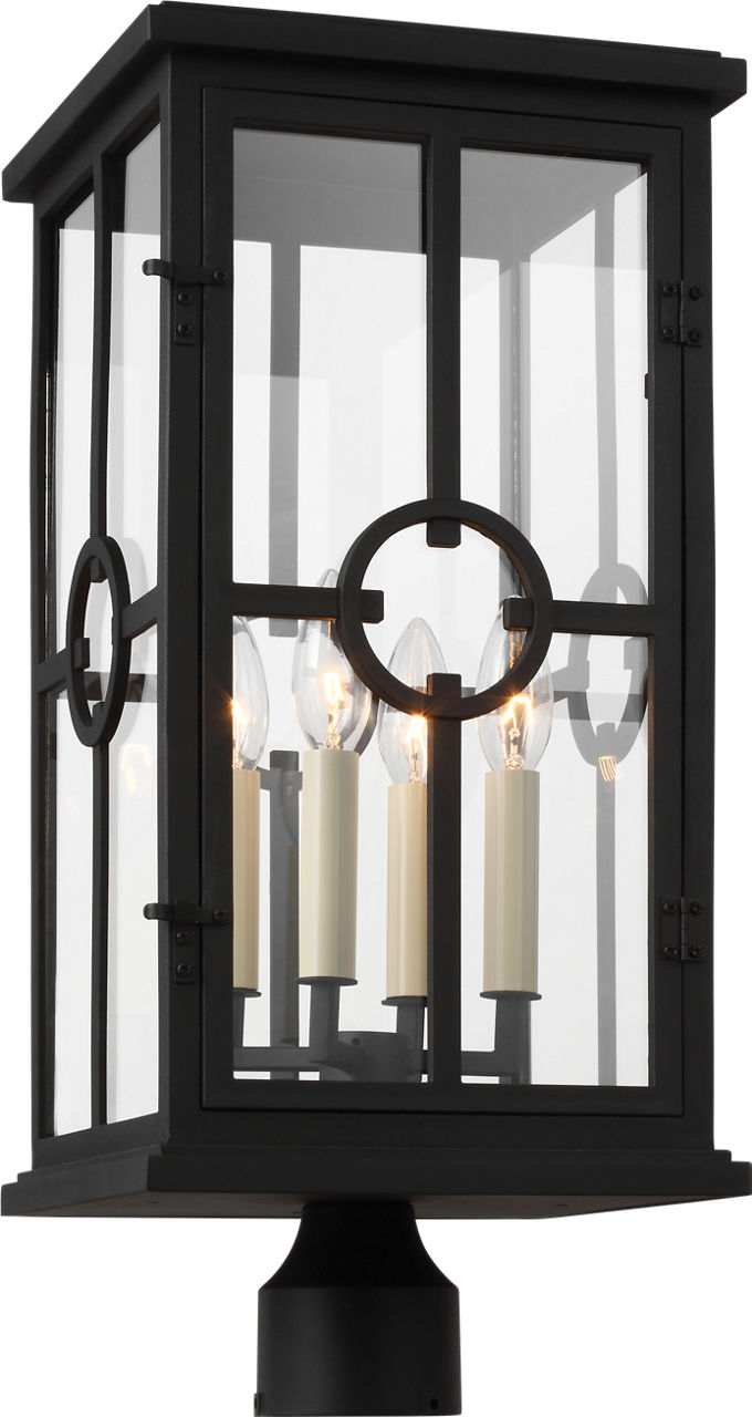 Belleville Post Lantern Textured Black