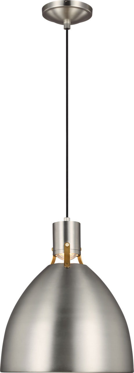 Brynne Medium LED Pendant Satin Nickel Bulbs IIncluded