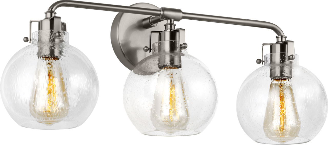 Clara 3 - Light Vanity in Satin Nickel